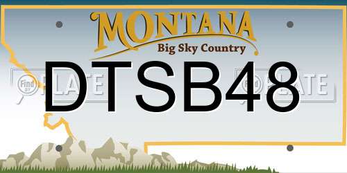 DTSB48 Montana License Plate