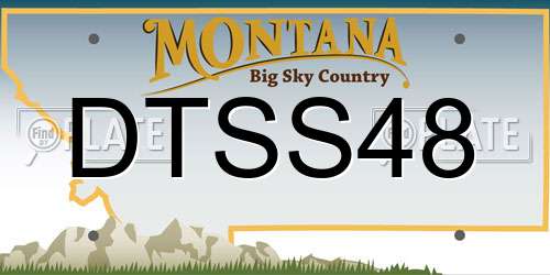 DTSS48 Montana License Plate