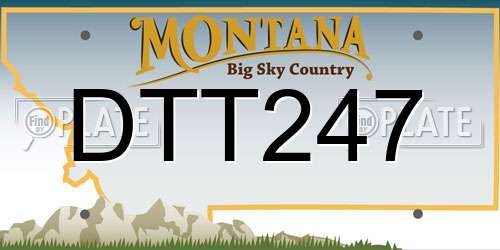 DTT247 Montana License Plate