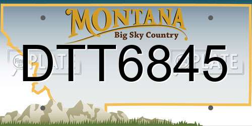 DTT6845 Montana License Plate