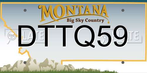 DTTQ59 Montana License Plate