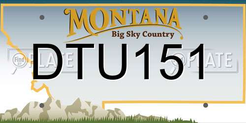 DTU151 Montana License Plate