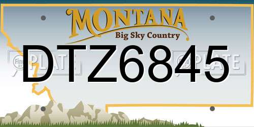 DTZ6845 Montana License Plate