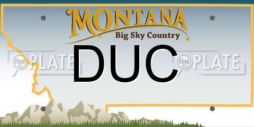 DUC Montana License Plate