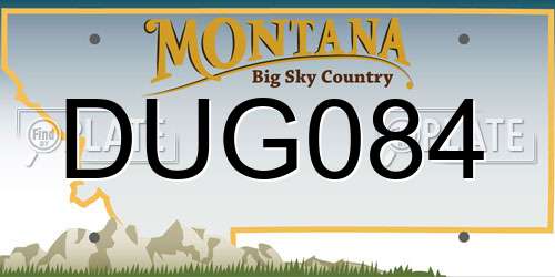 DUG084 Montana License Plate