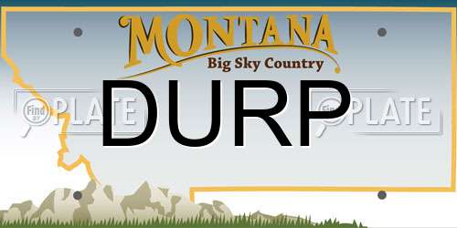 DURP Montana License Plate