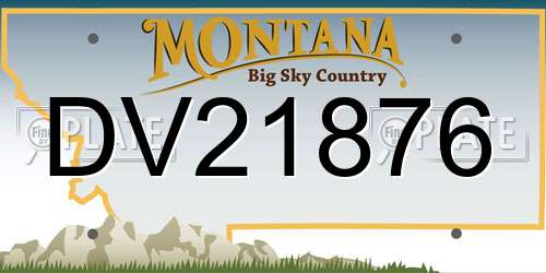 DV21876 Montana License Plate