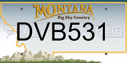 DVB531 Montana License Plate