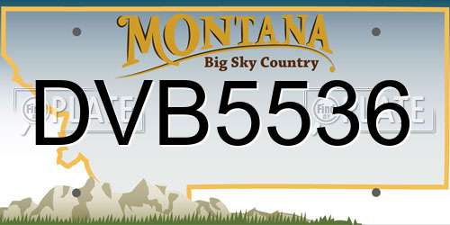 DVB5536 Montana License Plate