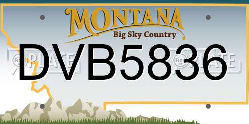 DVB5836 Montana License Plate