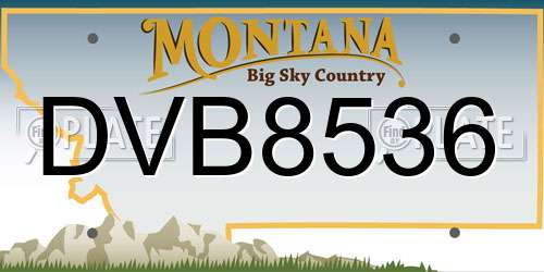 DVB8536 Montana License Plate