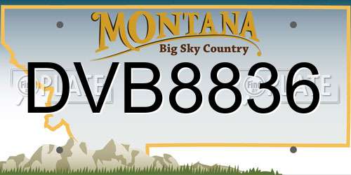 DVB8836 Montana License Plate