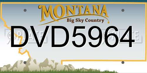 DVD5964 Montana License Plate