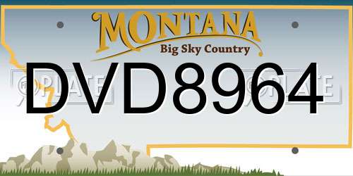 DVD8964 Montana License Plate