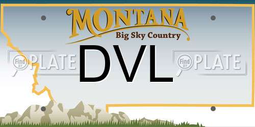 DVL Montana License Plate