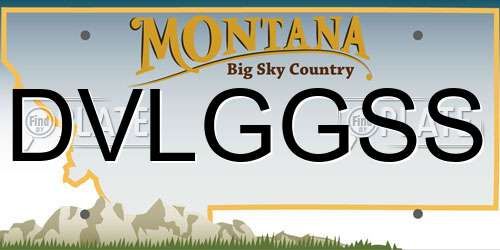 DVLGGSS Montana License Plate