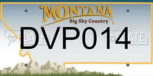 DVP014 Montana License Plate