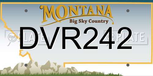 DVR242 Montana License Plate