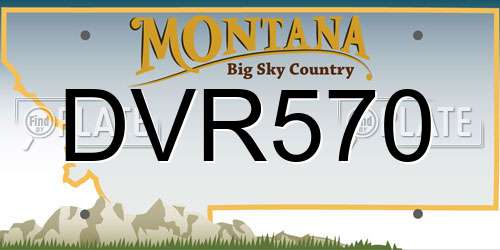 DVR570 Montana License Plate