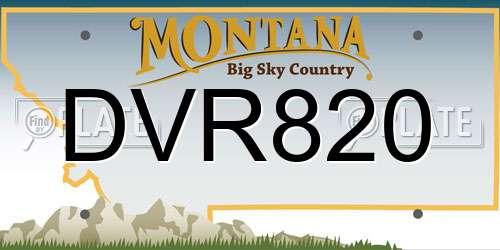 DVR820 Montana License Plate