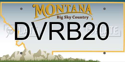 DVRB20 Montana License Plate