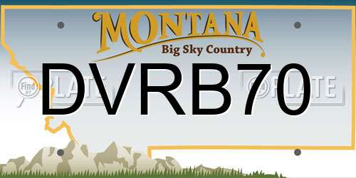 DVRB70 Montana License Plate