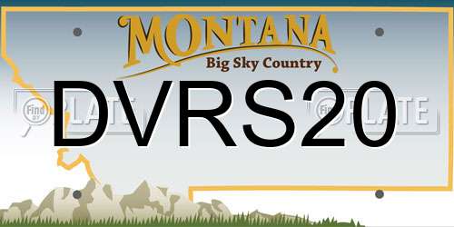 DVRS20 Montana License Plate