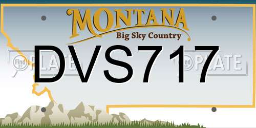 DVS717 Montana License Plate