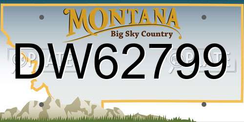 DW62799 Montana License Plate