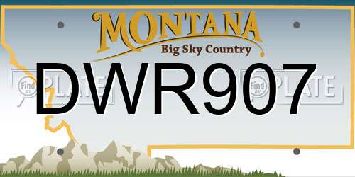 DWR907 Montana License Plate