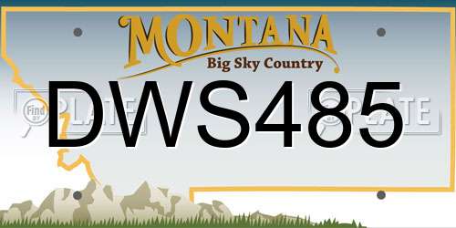 DWS485 Montana License Plate