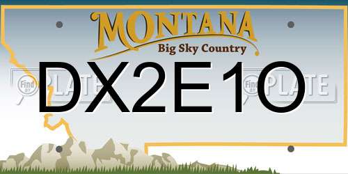 DX2E1O Montana License Plate