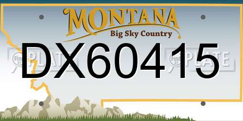 DX60415 Montana License Plate