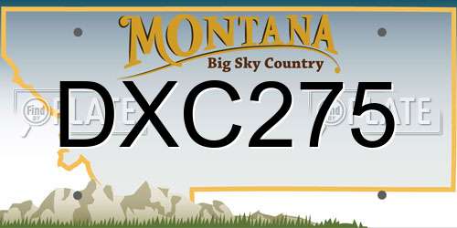 DXC275 Montana License Plate