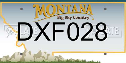 DXF028 Montana License Plate
