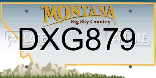 DXG879 Montana License Plate