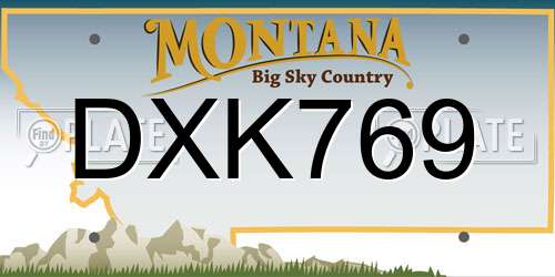 DXK769 Montana License Plate