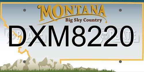 DXM8220 Montana License Plate