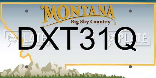 DXT31Q Montana License Plate