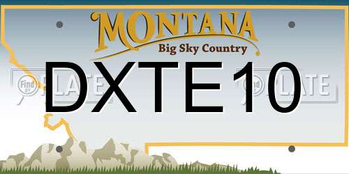 DXTE10 Montana License Plate