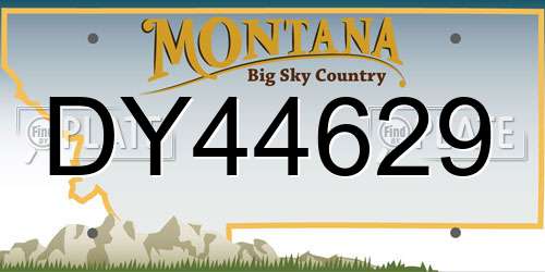 DY44629 Montana License Plate