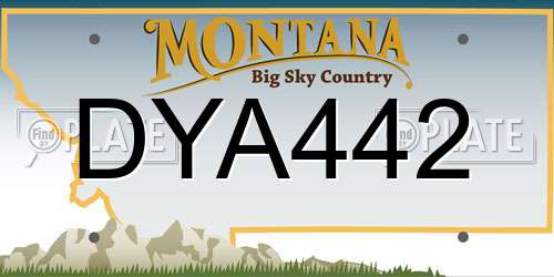 DYA442 Montana License Plate