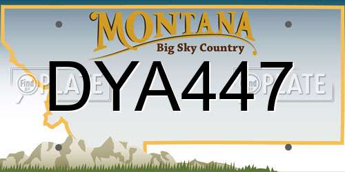DYA447 Montana License Plate