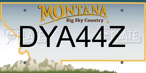 DYA44Z Montana License Plate