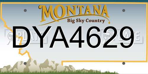 DYA4629 Montana License Plate
