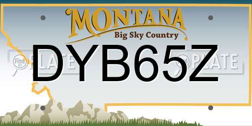 DYB65Z Montana License Plate
