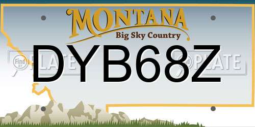 DYB68Z Montana License Plate