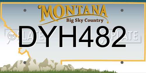 DYH482 Montana License Plate