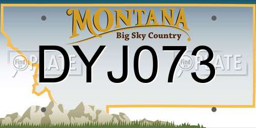 DYJ073 Montana License Plate