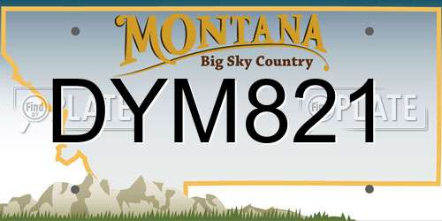 DYM821 Montana License Plate
